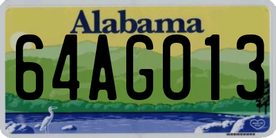 AL license plate 64AG013