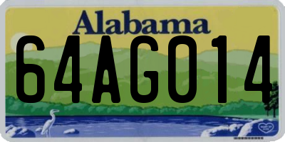 AL license plate 64AG014