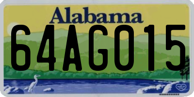 AL license plate 64AG015