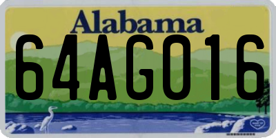 AL license plate 64AG016