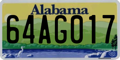 AL license plate 64AG017