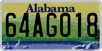 AL license plate 64AG018
