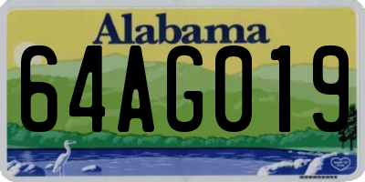 AL license plate 64AG019