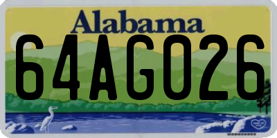 AL license plate 64AG026