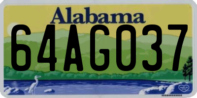 AL license plate 64AG037