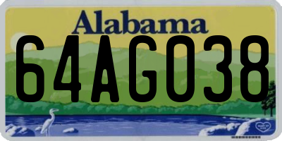 AL license plate 64AG038