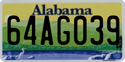 AL license plate 64AG039