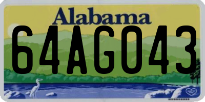 AL license plate 64AG043