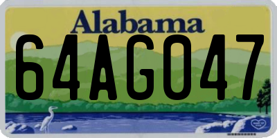 AL license plate 64AG047