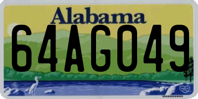 AL license plate 64AG049
