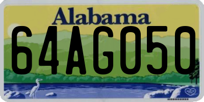 AL license plate 64AG050