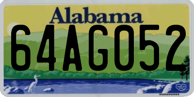 AL license plate 64AG052