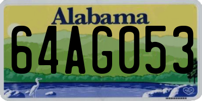 AL license plate 64AG053