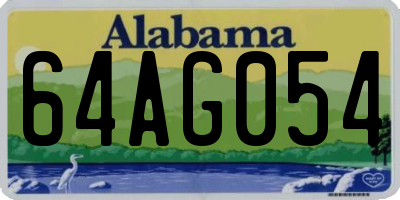 AL license plate 64AG054