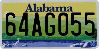 AL license plate 64AG055