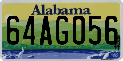 AL license plate 64AG056