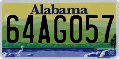 AL license plate 64AG057