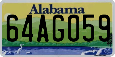 AL license plate 64AG059