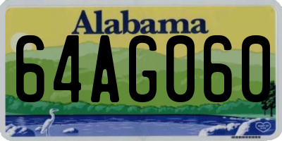 AL license plate 64AG060