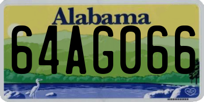 AL license plate 64AG066