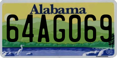AL license plate 64AG069