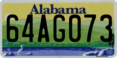 AL license plate 64AG073