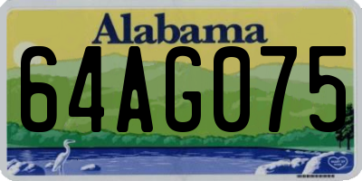 AL license plate 64AG075