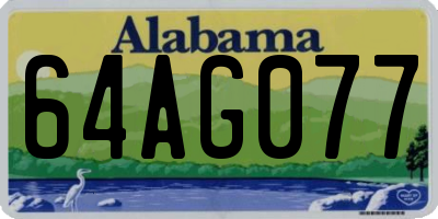 AL license plate 64AG077
