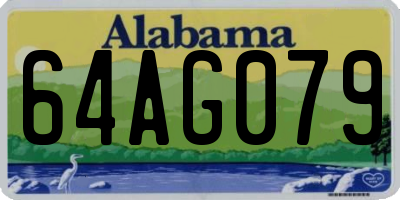 AL license plate 64AG079