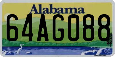 AL license plate 64AG088