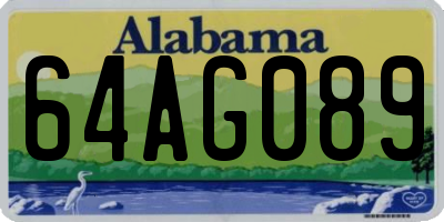AL license plate 64AG089
