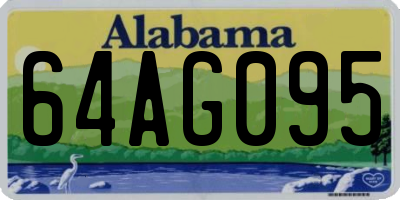 AL license plate 64AG095