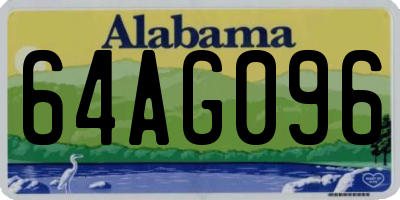 AL license plate 64AG096