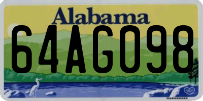 AL license plate 64AG098