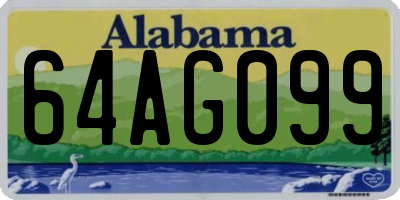 AL license plate 64AG099