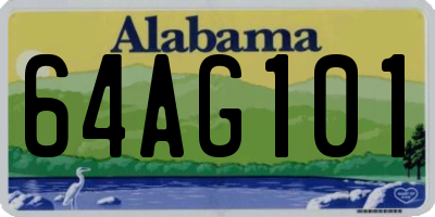 AL license plate 64AG101