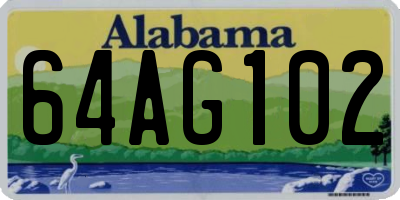 AL license plate 64AG102
