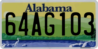 AL license plate 64AG103