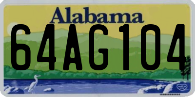 AL license plate 64AG104