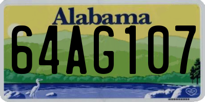 AL license plate 64AG107