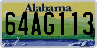 AL license plate 64AG113