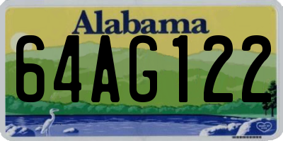 AL license plate 64AG122
