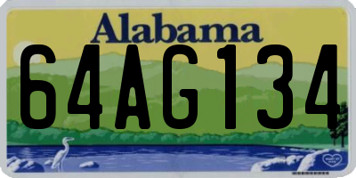 AL license plate 64AG134