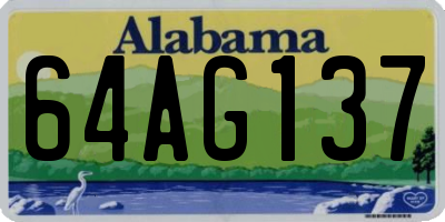 AL license plate 64AG137