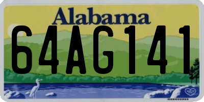 AL license plate 64AG141