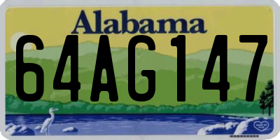 AL license plate 64AG147