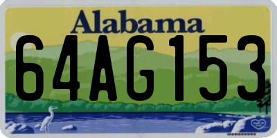AL license plate 64AG153