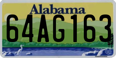 AL license plate 64AG163