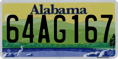 AL license plate 64AG167