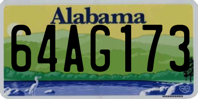 AL license plate 64AG173